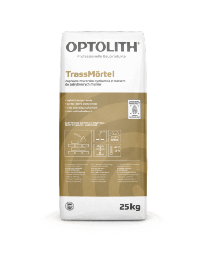 Optosan TrassMörtel 25kg zaprawa murarsko-tynkarska do zabytkowych murów OPTOLITH