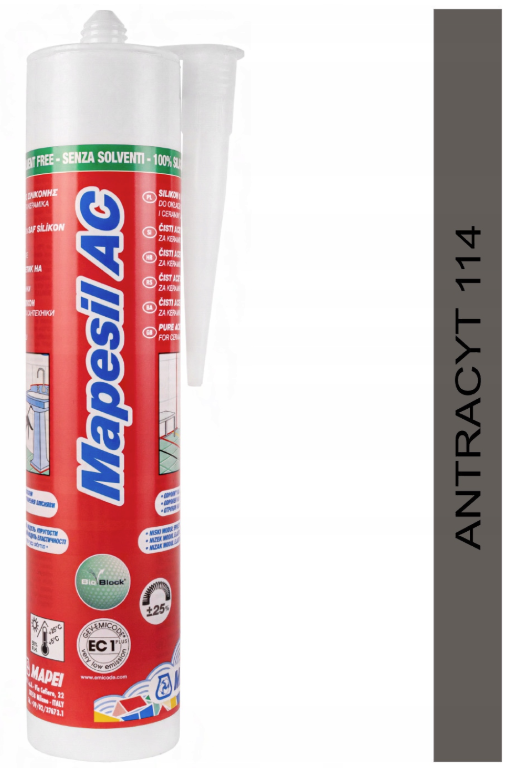 MAPESIL AC 310ml uszczelniacz silikonowy 114 antracyt