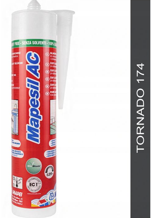 MAPESIL AC 310ml uszczelniacz silikonowy 174 tornado