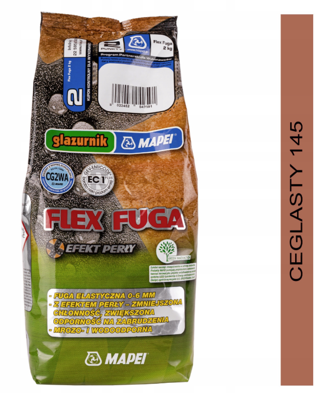 fuga cementowa FLEX FUGA GLAZURNIK 2kg 145 CEGLASTY