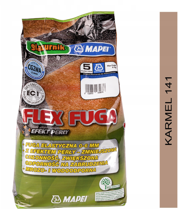 fuga cementowa FLEX FUGA GLAZURNIK 5kg MAPEI 141 KARMEL