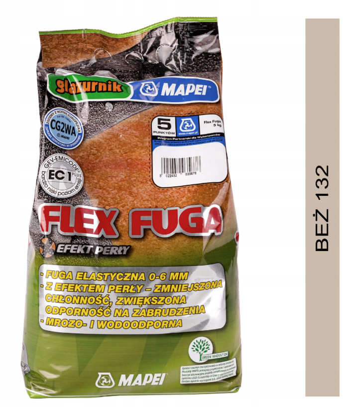 fuga cementowa FLEX FUGA GLAZURNIK 5kg 132 BEŻ
