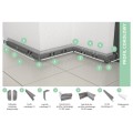 Profil cokołowy LED C1 + C2 RAL 8019 RENOPLAST
