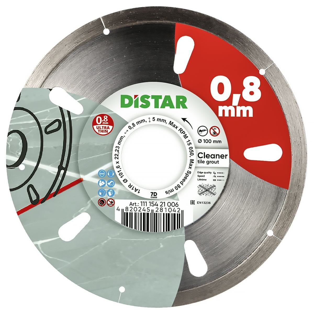 ultracieńka tarcza CLEANER DIAMENTOWA do usuwania fug 0,8mm Ø100 DISTAR