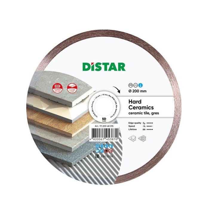 tarcza do cięcia gresu diamentowa HARD CERAMICS 200mm DISTAR