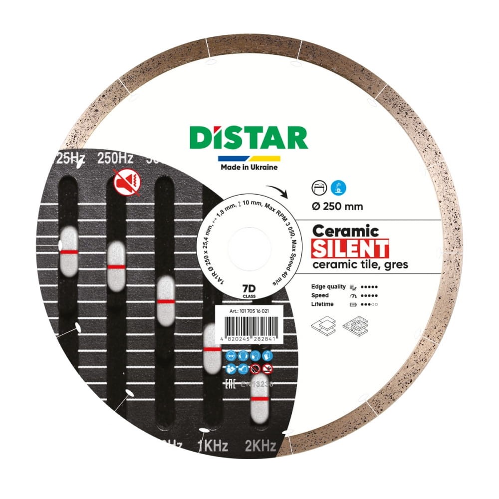tarcza diamentowa do gresu CERAMIC SILENT 250mm DISTAR
