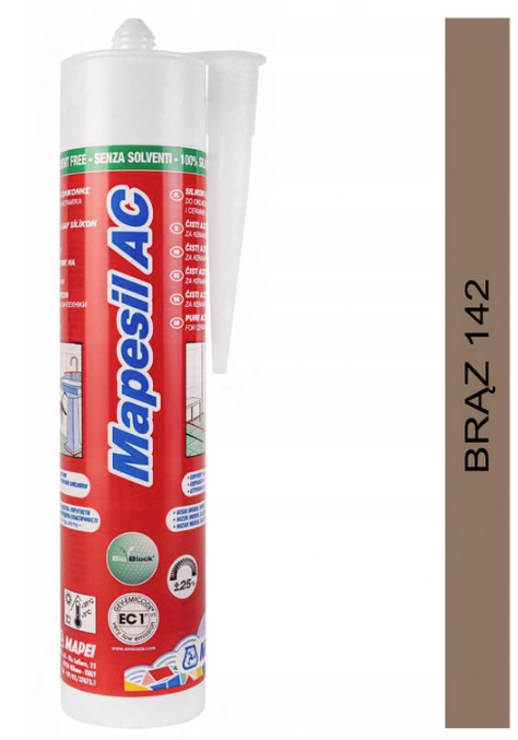 uszczelniacz silikonowy MAPESIL AC 310ml 142 brąz