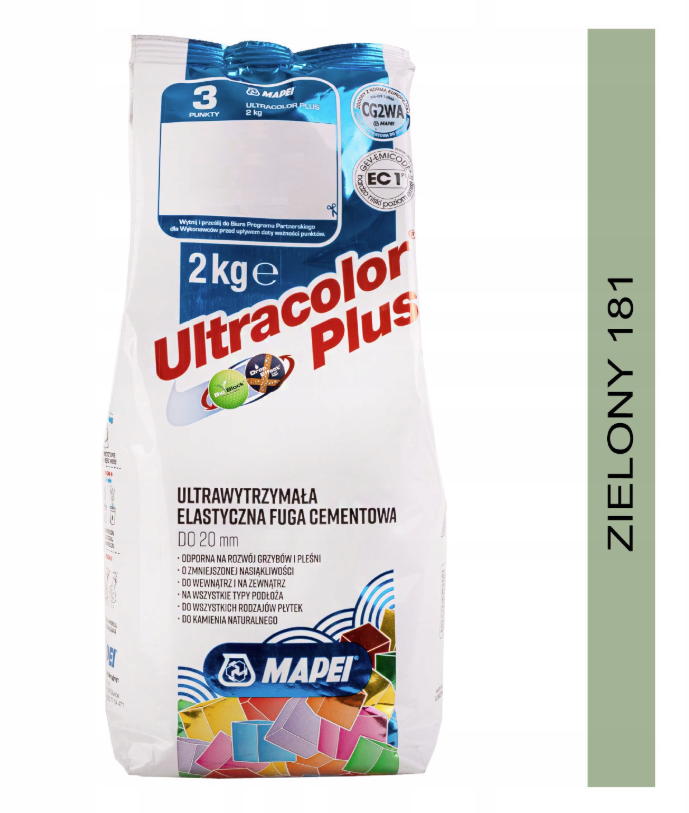 fuga cementowa ULTRACOLOR PLUS 2kg 181 zielony