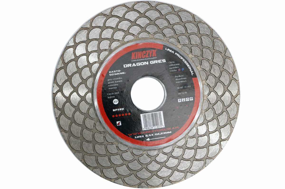 KINCZYK tarcza diamentowa DRAGON-GRES 125x2,5x22,23