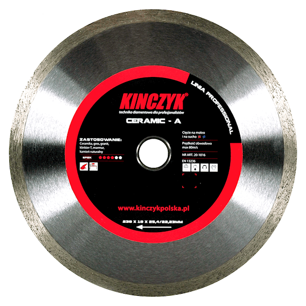 KINCZYK tarcza ceramiczna CERAMIC-A 250x10x22,23