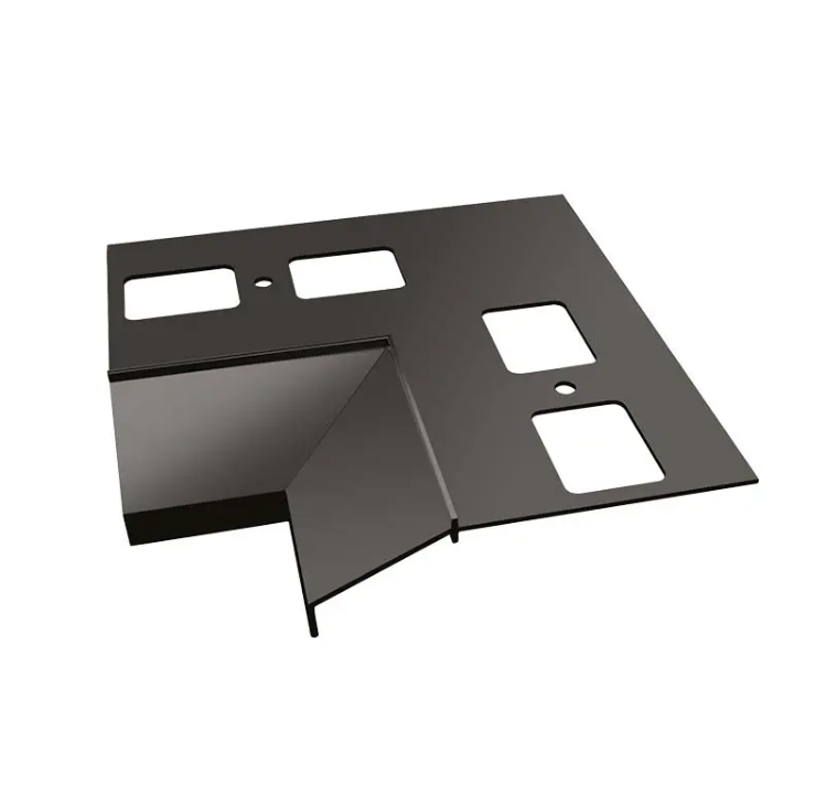 narożnik wewnętrzny 90 stopni do profili K100 grafit RAL 7024 Renoplast