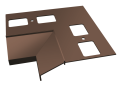 narożnik wewnętrzny 90 stopni do profili K100 brąz RAL 8019 Renoplast