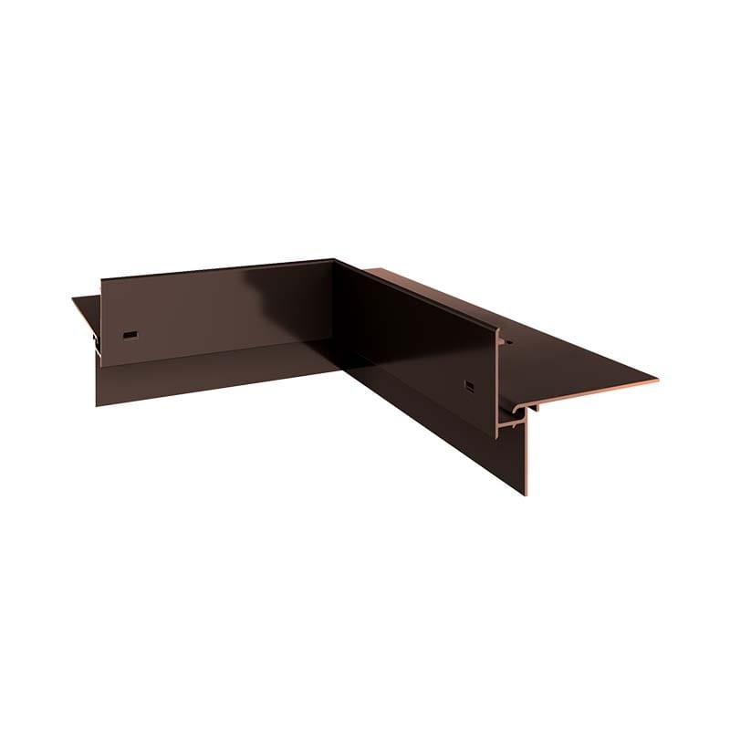 Narożnik wewnętrzny 90 stopni do profili w35+ brąz RAL 8019 Renoplast