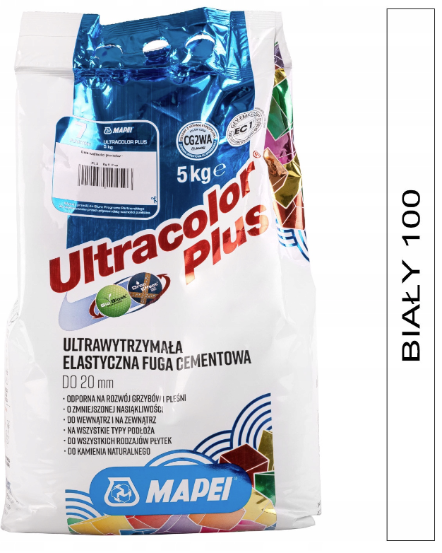 fuga cementowa ULTRACOLOR PLUS 5kg 100 biały