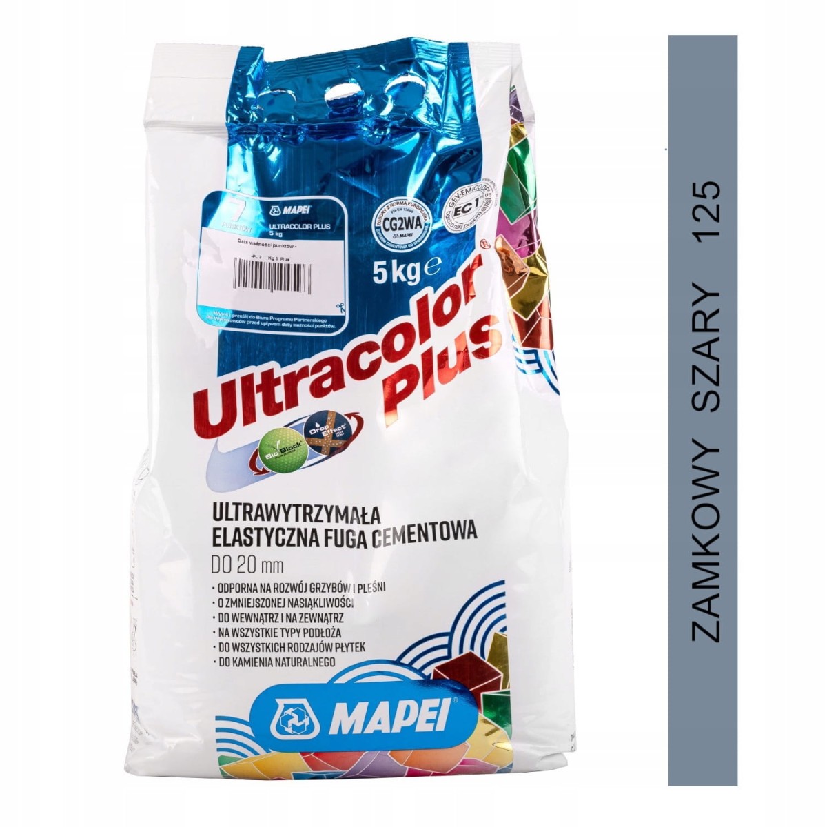 fuga cementowa  Ultracolor Plus 5kg zamkowy szary 125