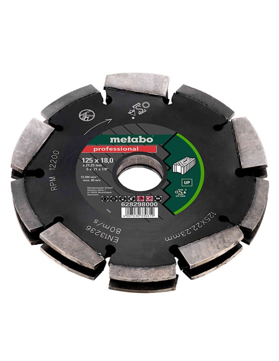 Metabo Diamentowy Frez Tarczowy Do Bruzdownicy Dia-FS2 125x18x22,23mm Profesjonal