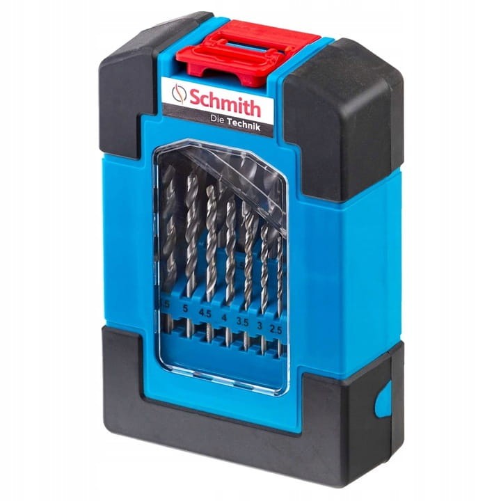 Wiertła HSS do metalu zestaw 1-10mm / 19szt SCHMITH