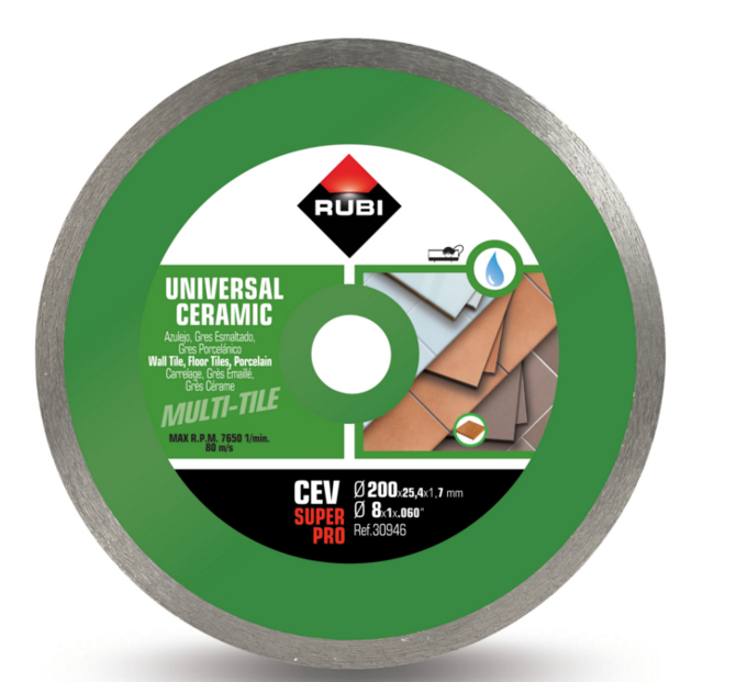 RUBI CEV 200mm SUPERPRO TARCZA DIAMENTOWA NA MOKRO