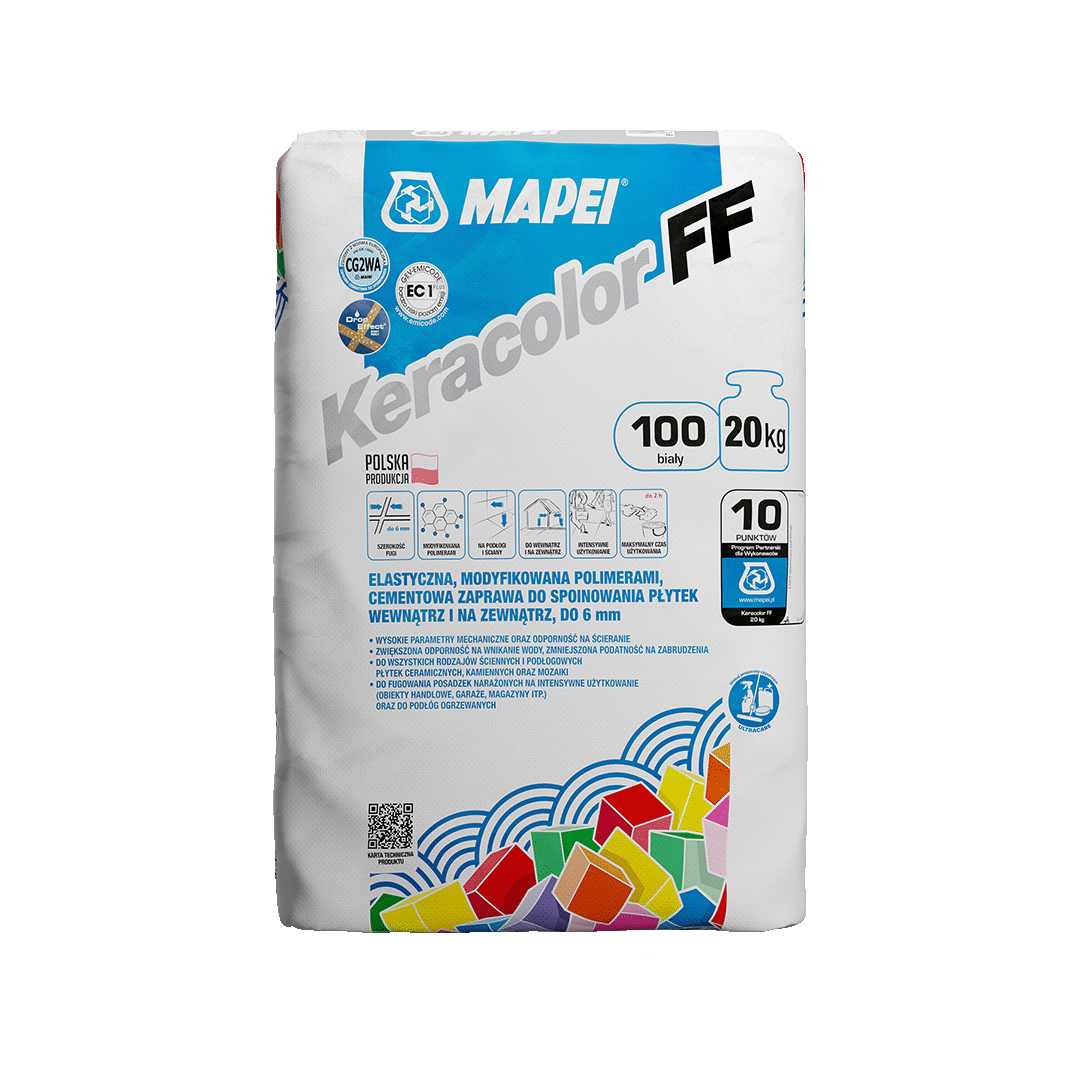 KERACOLOR FF 20kg 100 biały fuga cementowa spoina
