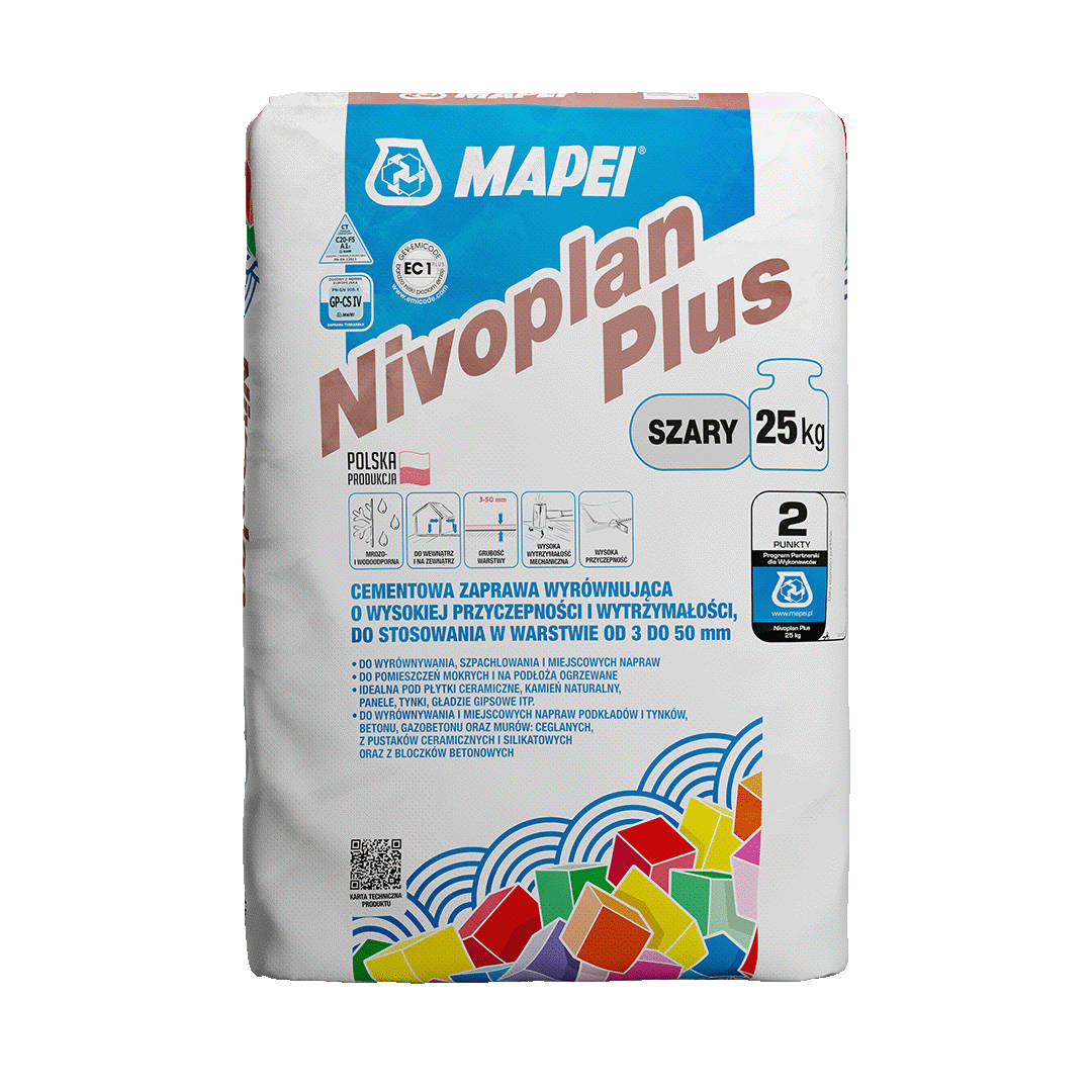 NIVOPLAN PLUS 25kg cementowa zaprawa wyrównująca