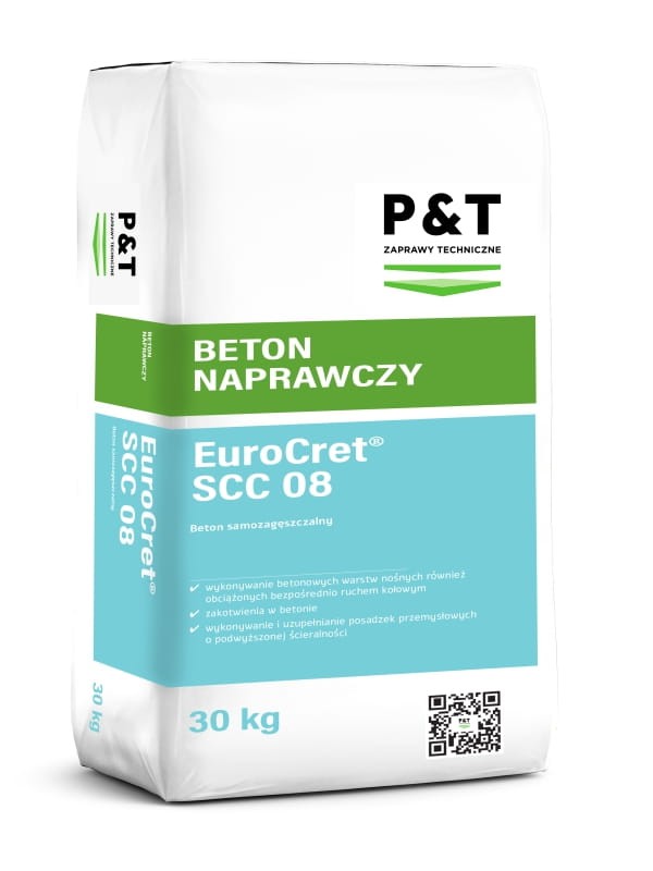 EuroCret SCC 08 30kg beton naprawczy samozagęszczalny P&T