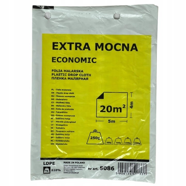 SOLID Folia malarska Extra Mocna Eco 4x5m 5086