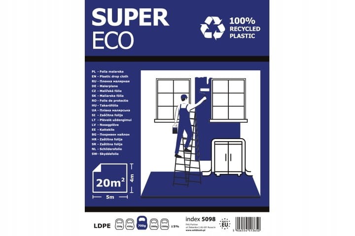 SOLID Folia malarska Super Gruba Eco 4x5m 5098