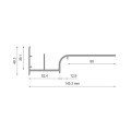Profil okapowy balkonowo tarasowy W20 grafit RAL 7024 RENOPLAST