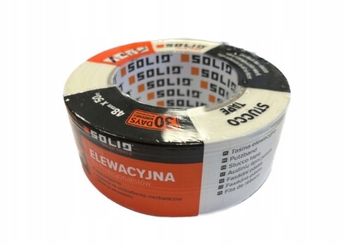 SOLID TAŚMA ELEWACYJNA BIAŁA najmocniejsza 48mm/50m/A.24