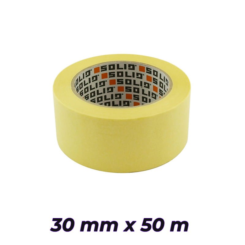 SOLID Taśma malarska 30mm x 50m żółta