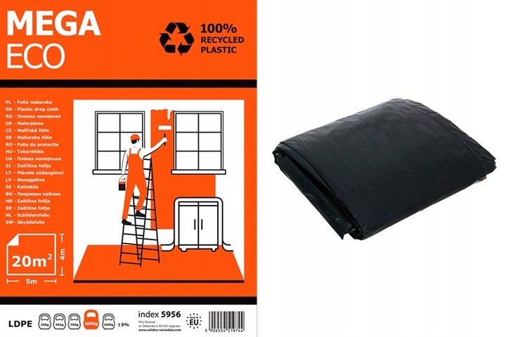 Folia malarska budowlana ECONOMY 4x5m SOLID 5956