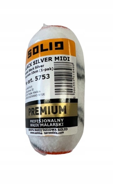 Wałek malarski BLACK SILVER MIDI 10cm 1pak SOLID 5753