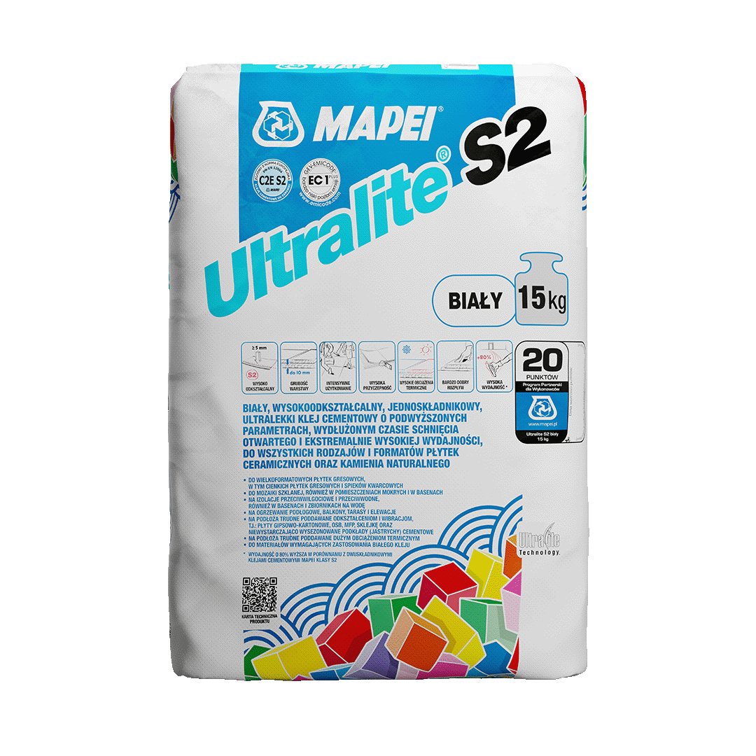 ULTRALITE S2 15kg biały klej wysokodkształcalny