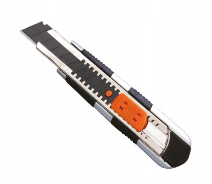 Nóż tapeciak budowlany do tapet czarne ostrze BLACK TIGER 18mm SOLID 6482B
