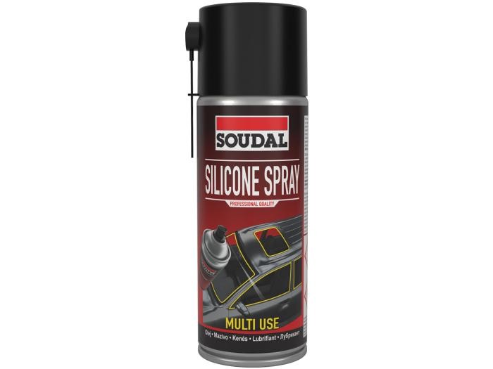 Bezbarwny wodoodporny smar silikonowy w sprayu 400ml SOUDAL