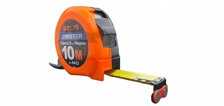 Miara zwijana z magnesem automatyczna blokada 10m/25mm SOLID 6422B