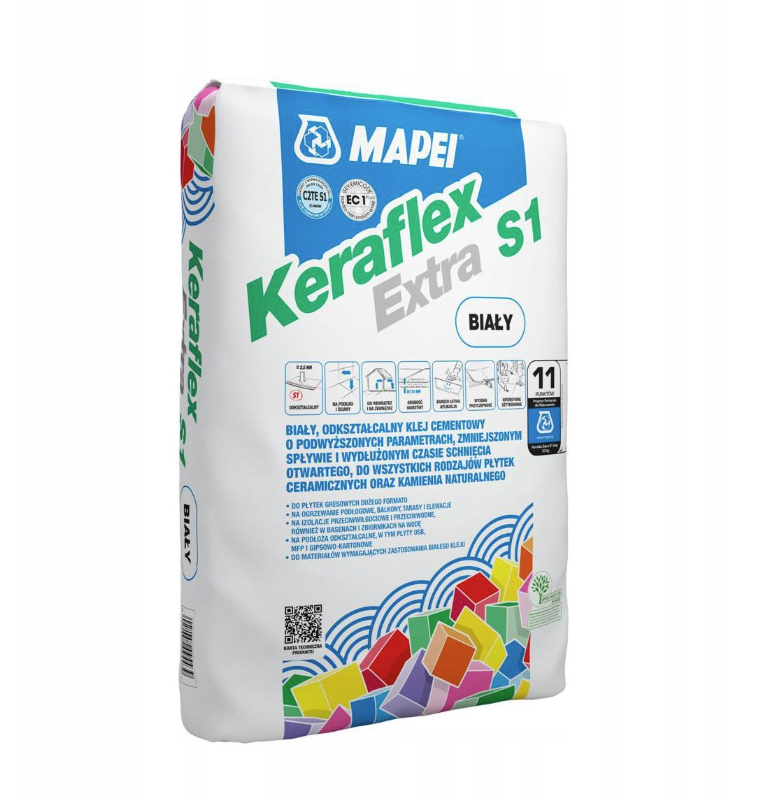 KERAFLEX Extra S1 ZERO biały 23kg zaprawa klejowa do płytek MAPEI