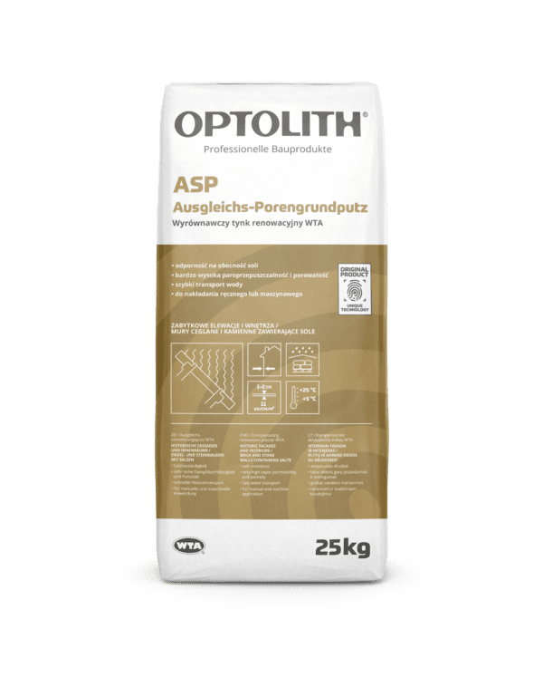 Optosan ASP 25kg Wyrównawczy Tynk Renowacyjny WTA