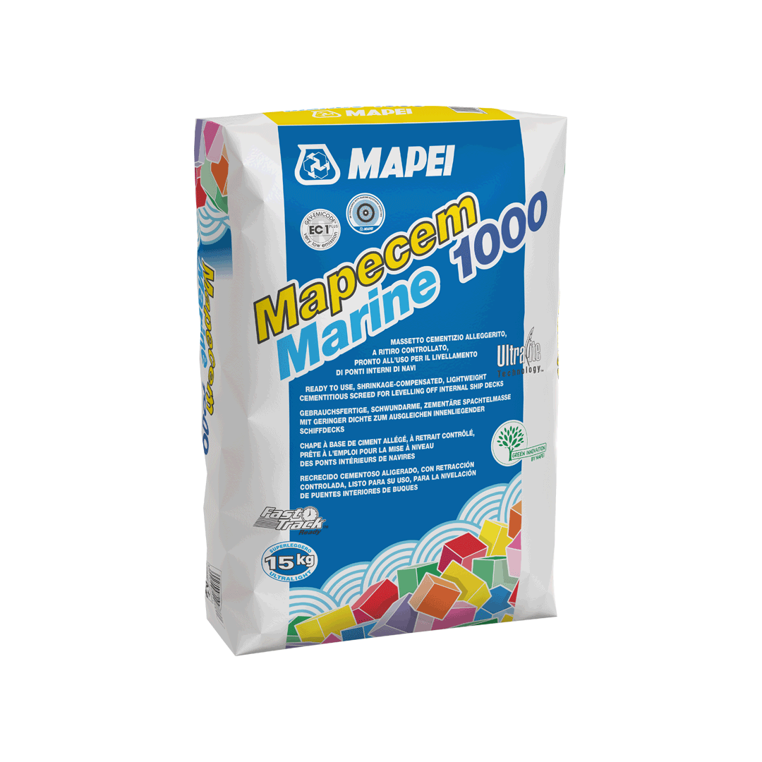 MAPECEM MARINE 1000 15kg zaprawa do wyrównywania podłóg wewnętrznych na statkach