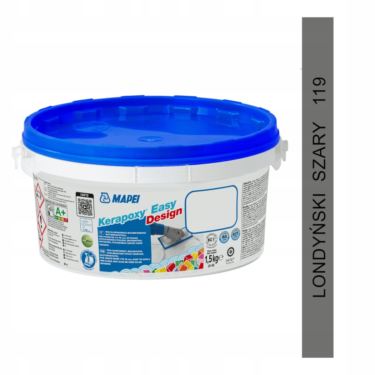 KERAPOXY EASY DESIGN 1,5kg fuga epoksydowa 119 londyński szary