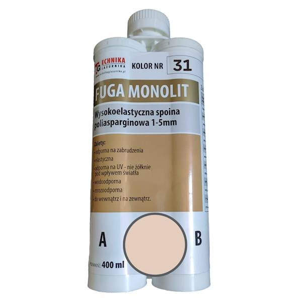 Fuga do narożników płytek epoksydowa 48 GREEK GREY Monolit 400ml