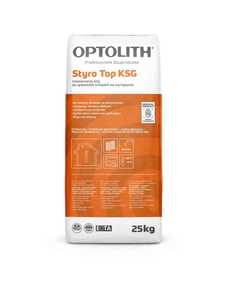 OPTOTHERM STYROTOP KSG 25kg Klej do siatki i styropianu Optolith