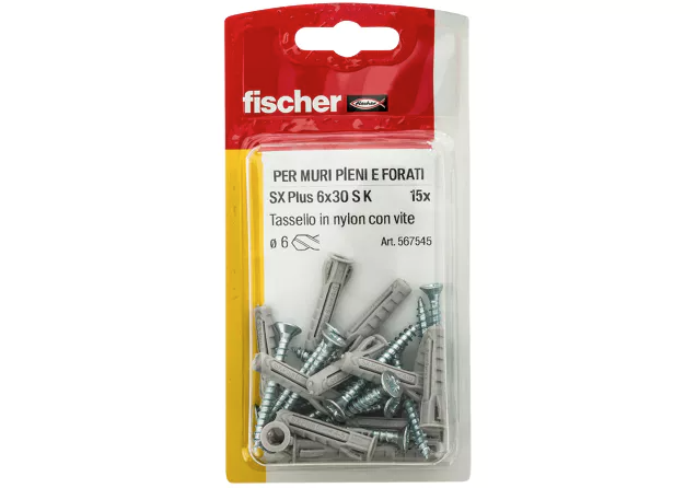 Fischer SX Plus 6x30 SK kołki rozporowe uniwersalne 10szt