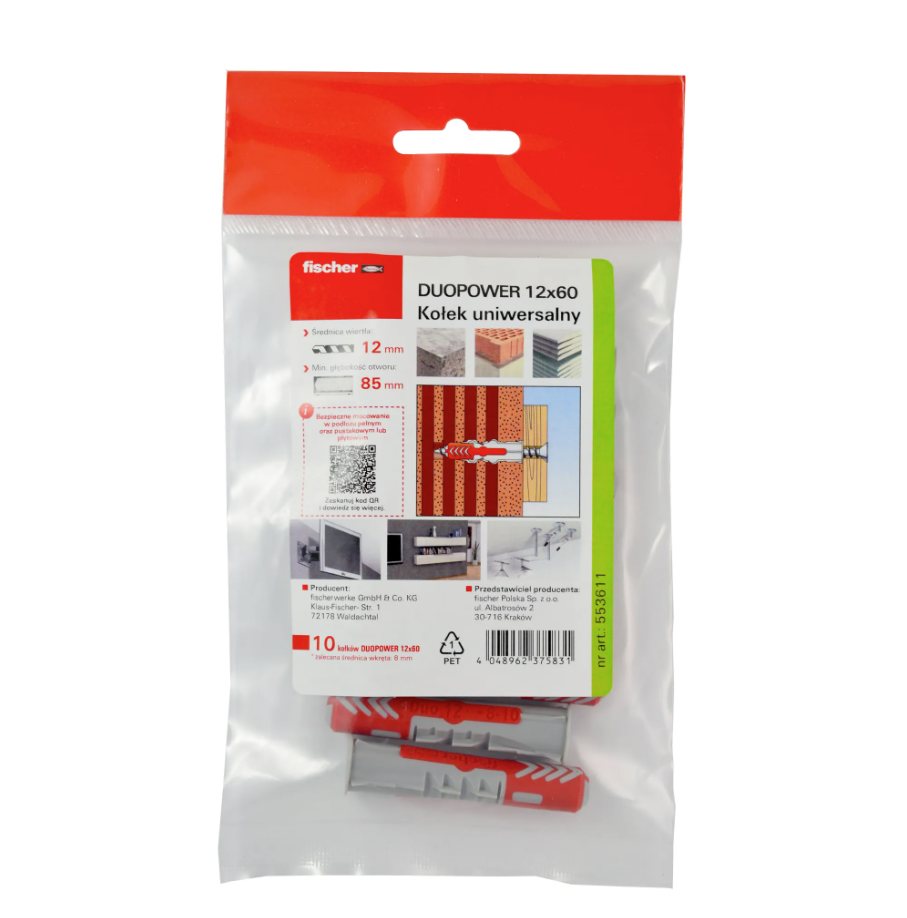 Fischer DuoPower 12x60 kołki rozporowe 10szt