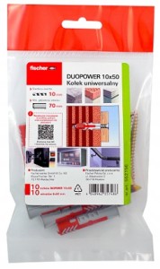 Fischer DuoPower 10x50 + wkręty 6x6 mm 10szt