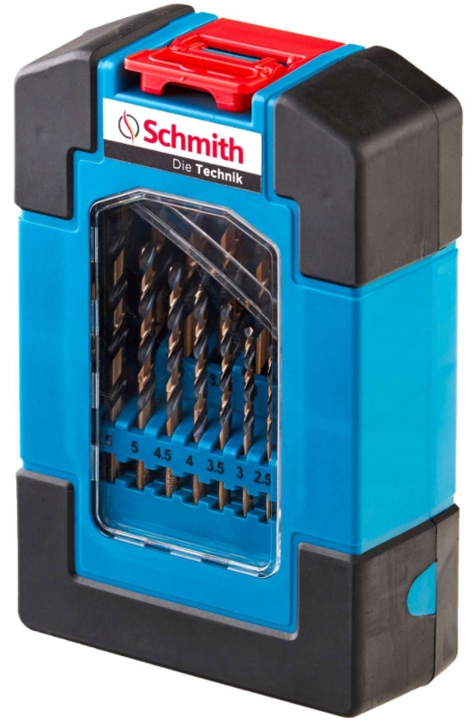 SCHMITH – Komplet wierteł do metalu HSS PRO 19szt (1–10 mm)