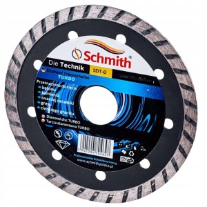 TARCZA DIAMENTOWA TURBO 230x22,2mm DO GRESU, PŁYTEK, BETONU SCHMITH SDT-03