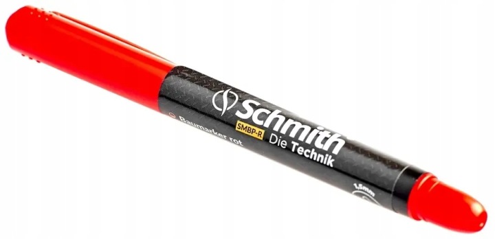 MARKER BUDOWLANY CZERWONY PERMANENTNY SCHMITH SMBP-R