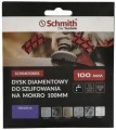 Dysk diamentowy 100mm gradacja 100 Schmith rzep do szlifowania na sucho gres beton ceramika