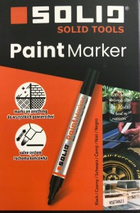 SOLID 6677 Marker Olejowy Czarny Duży Budowlany Do Wszystkich Powierzchni